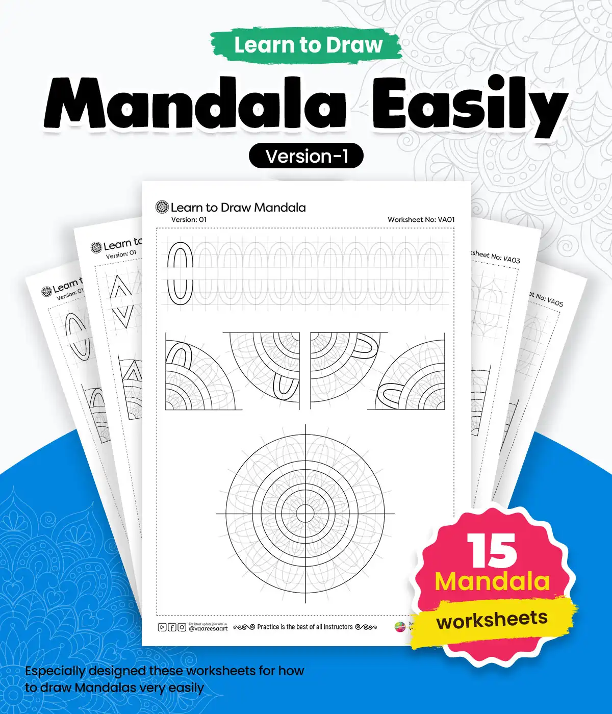 mandala-worksheets-archives-vaareesaa for Free Mandala Practice Sheets Printable Mandala Worksheets Archives - Vaareesaa for Free Mandala Practice Sheets Printable