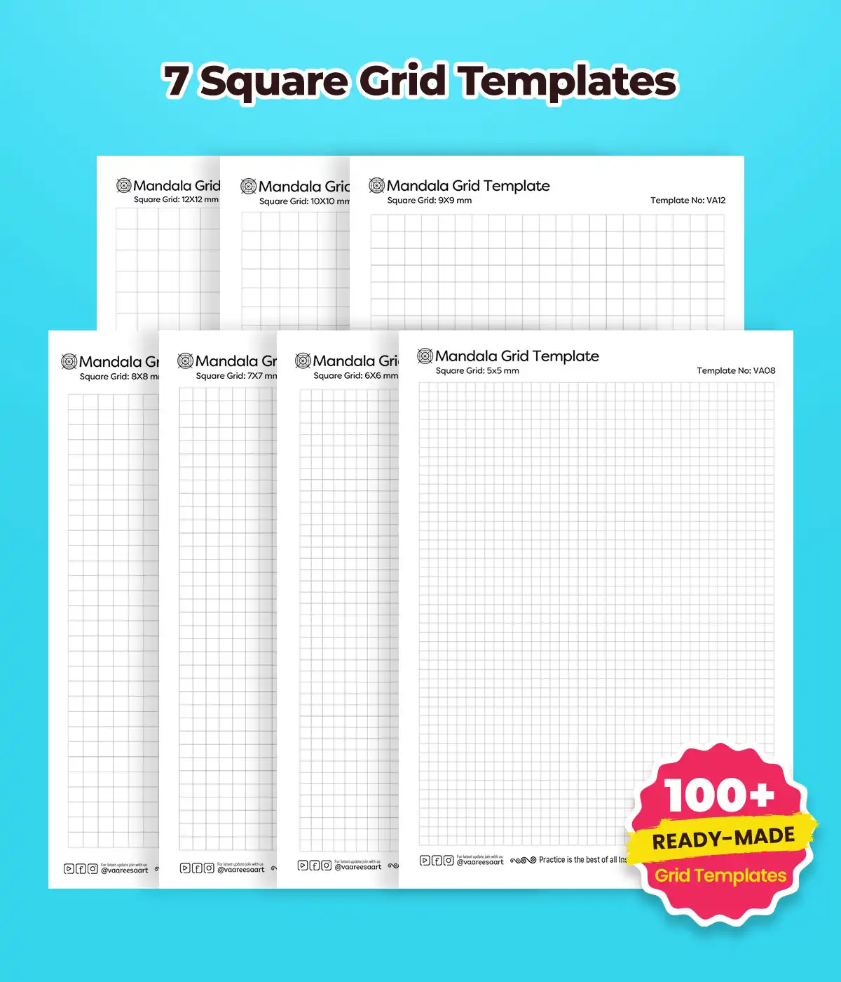 Mandala Design Grid sheet