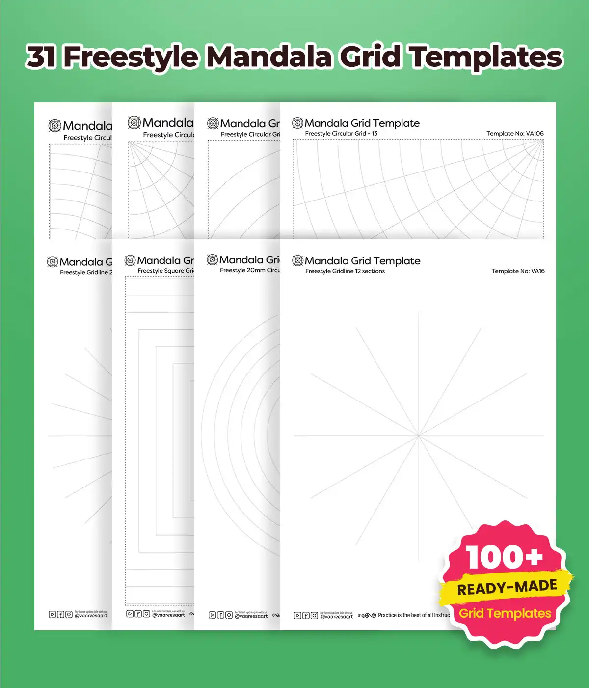 Mandala Design Practice Template
