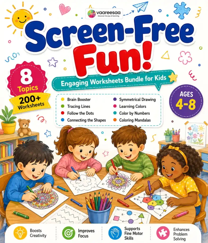 Kids Screen-Free Activity Worksheet Bundle