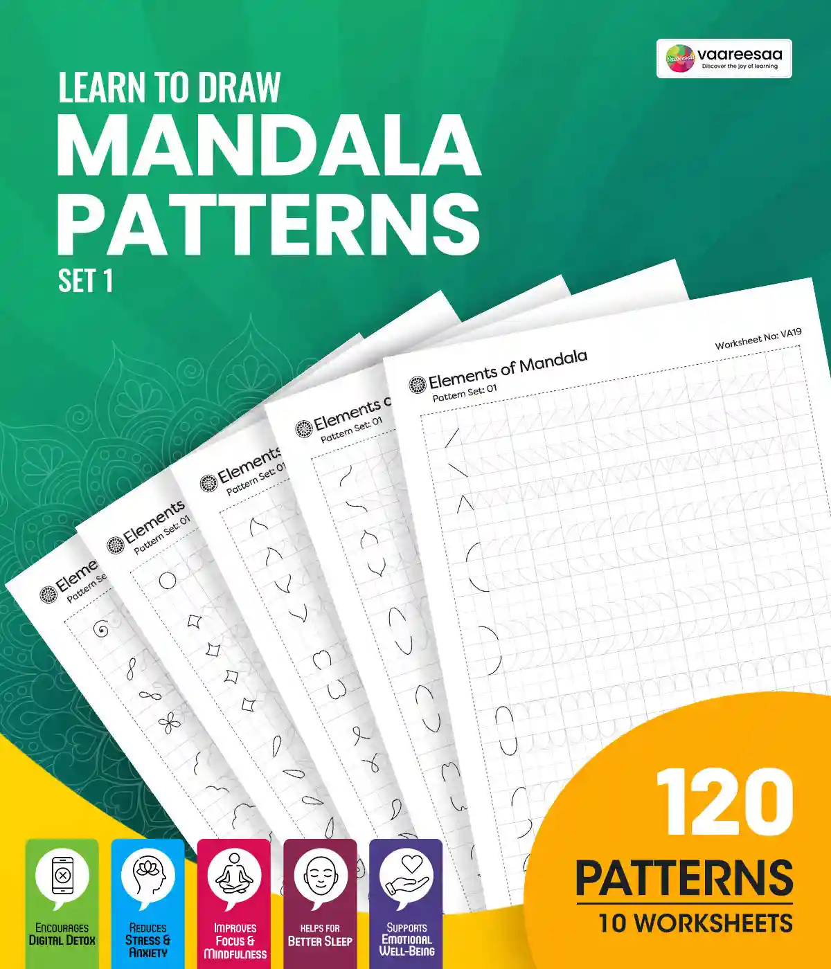 Mandala Pattern Worksheets Set-1