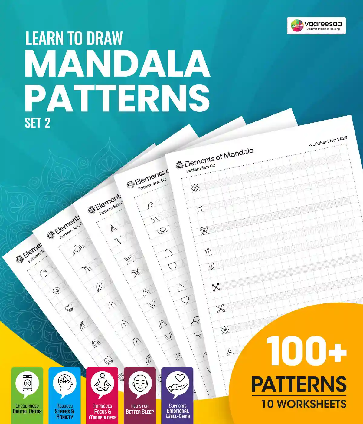Mandala Pattern Worksheets Set-2