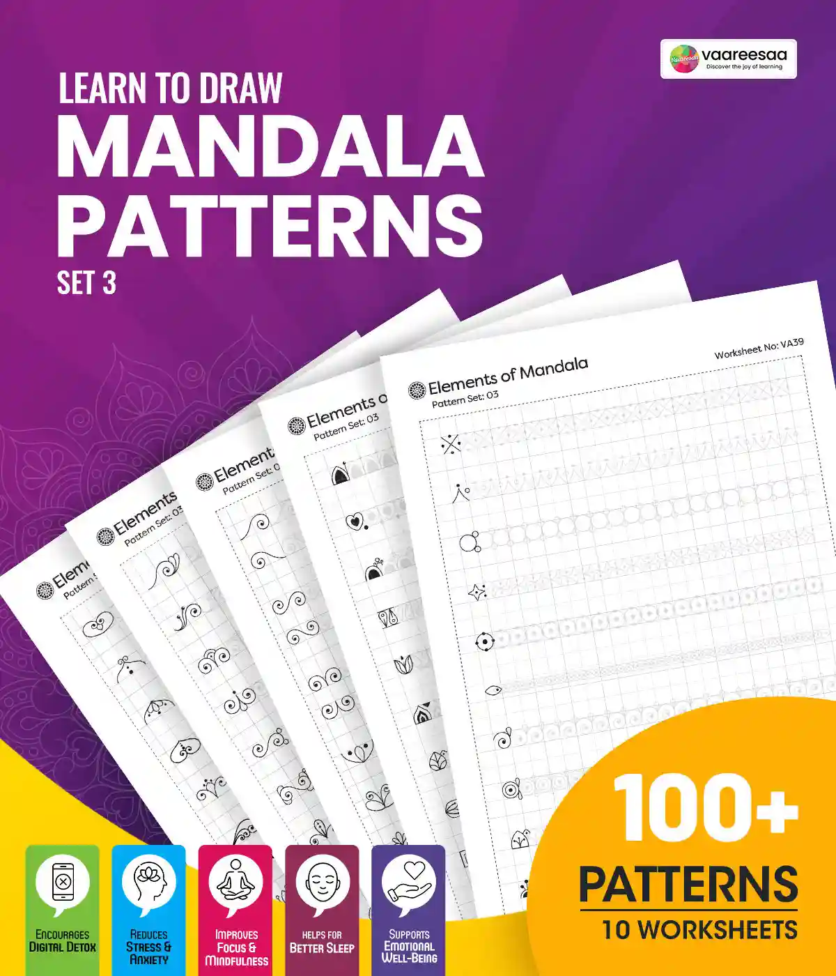 Mandala Pattern Worksheets Set-3
