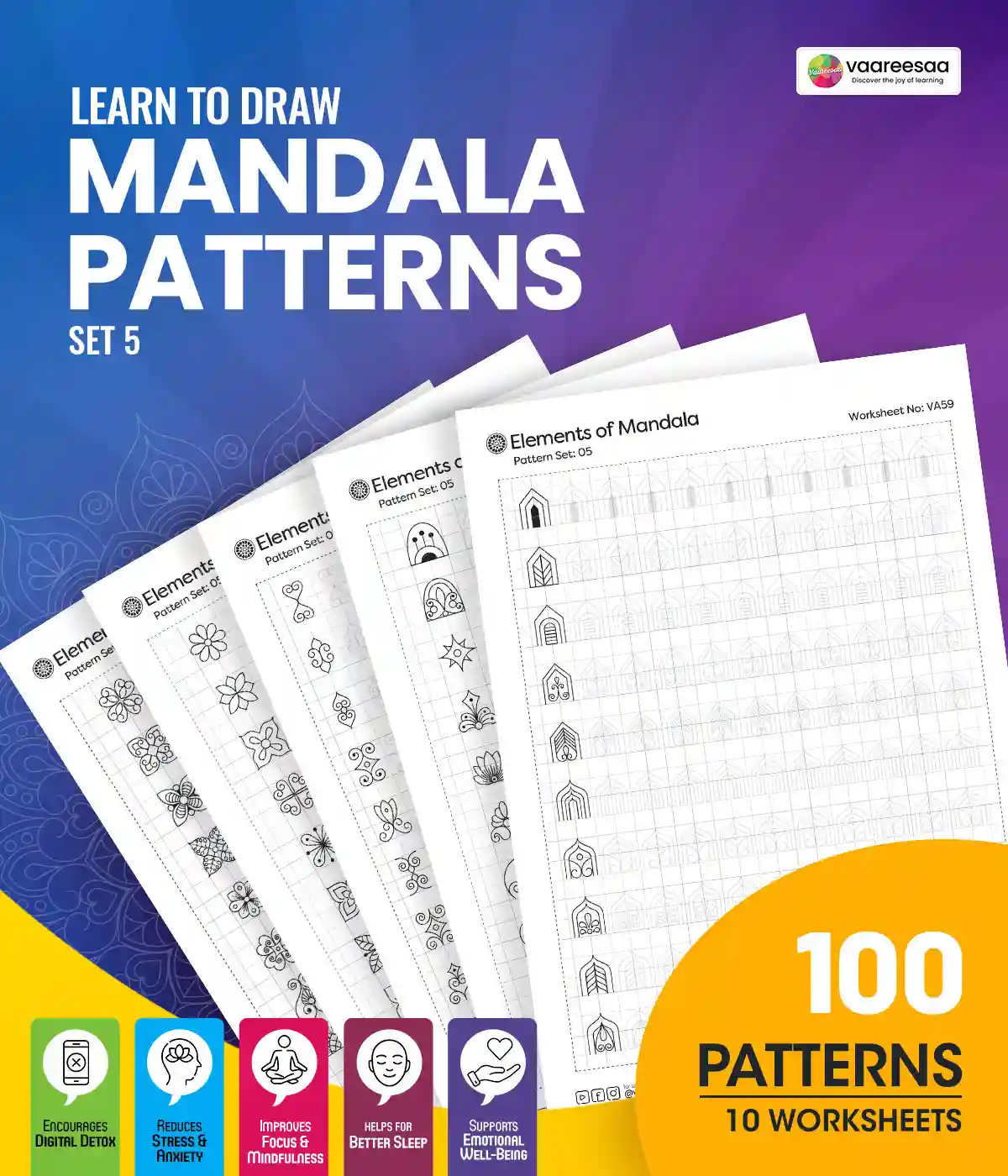 Mandala Pattern Worksheets Set-5