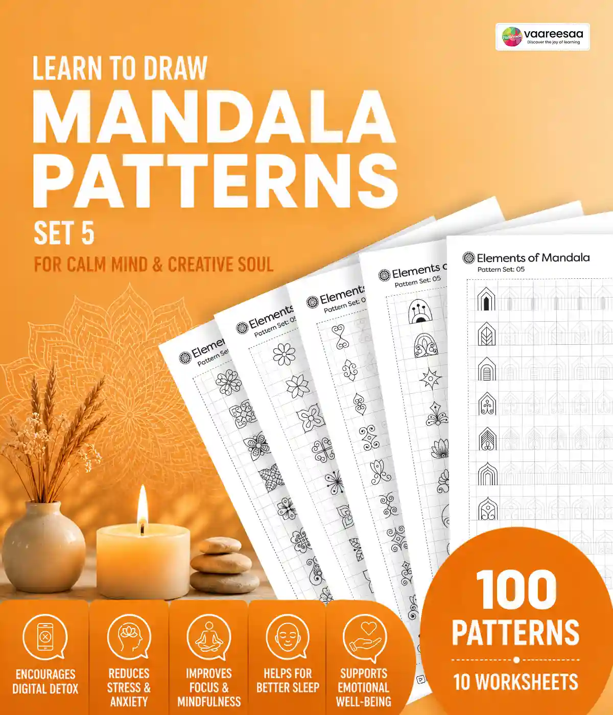 Mandala Pattern Worksheets Set-5