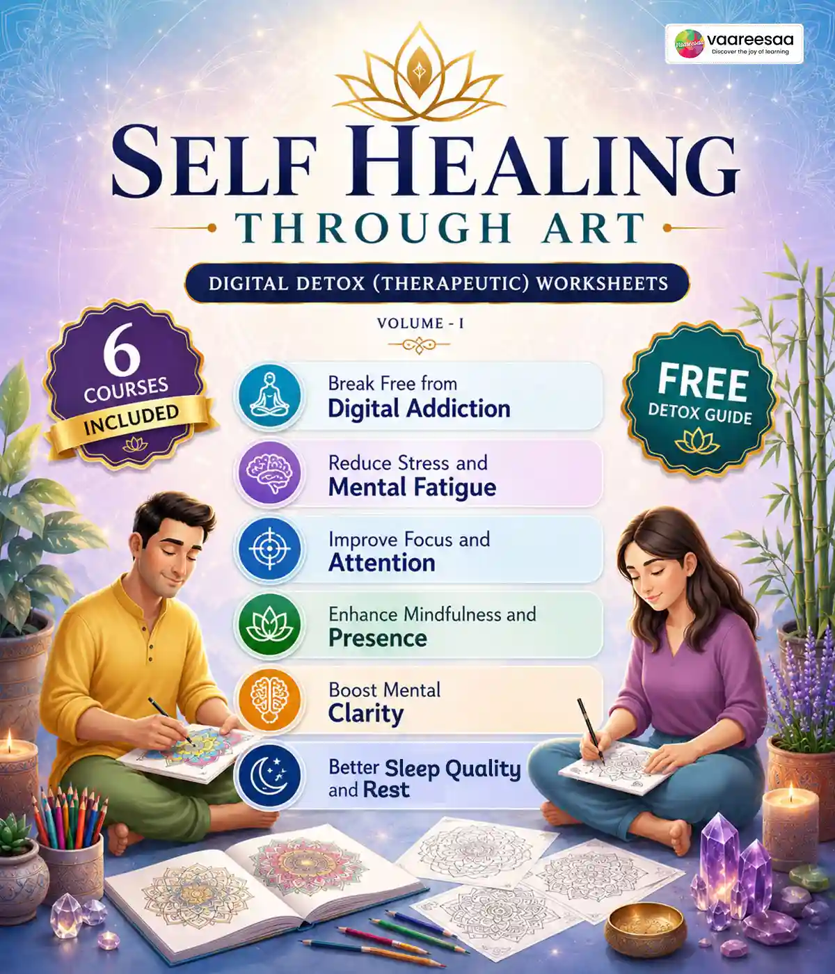 Self Healing Through Art – Therapeutic Worksheets
