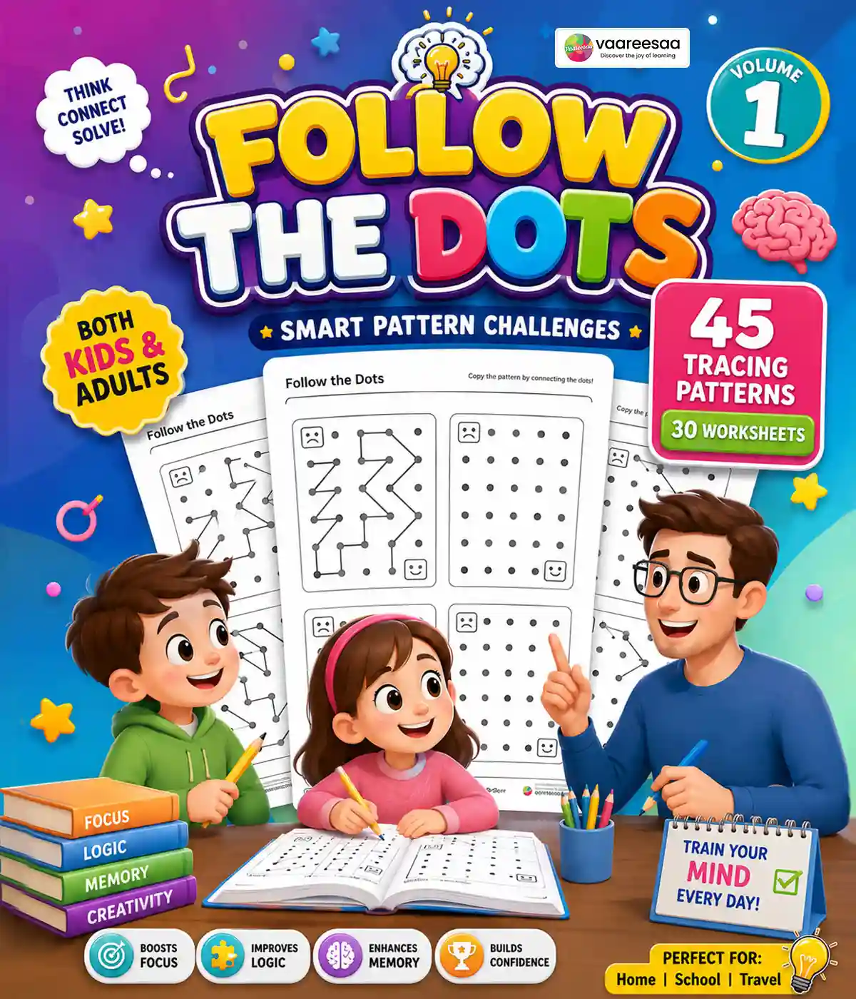 Follow the Dot Worksheets Volume-1