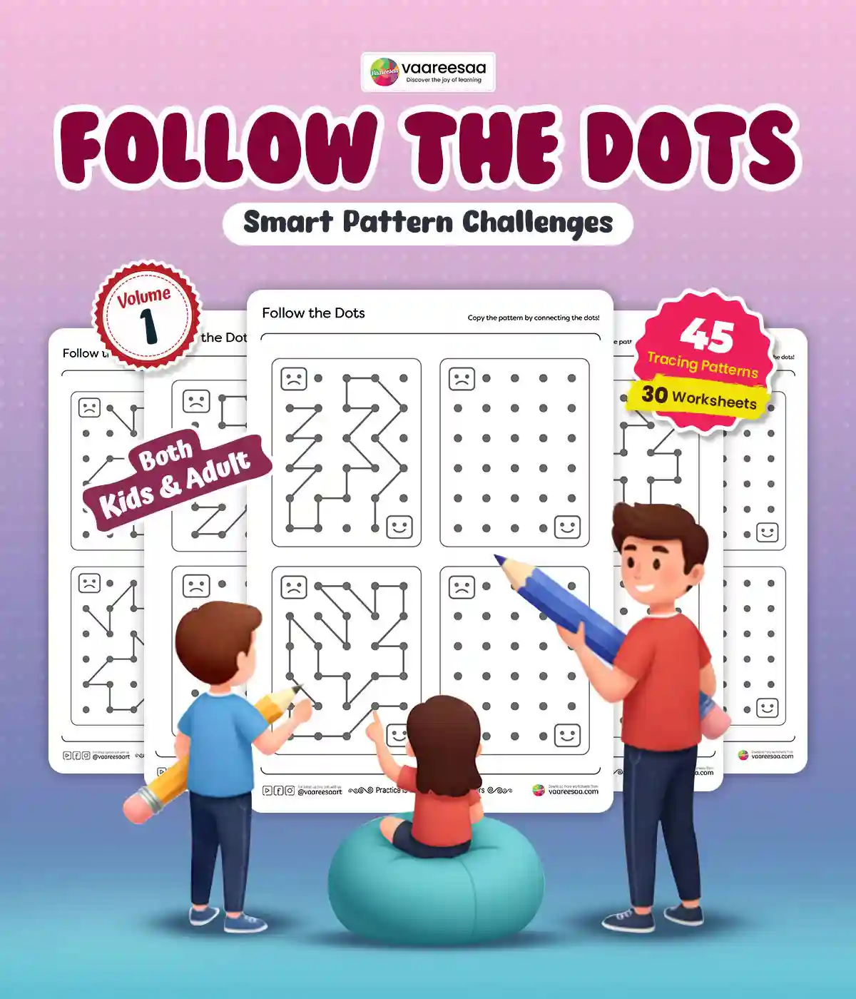 Follow the Dot Worksheets Volume-1