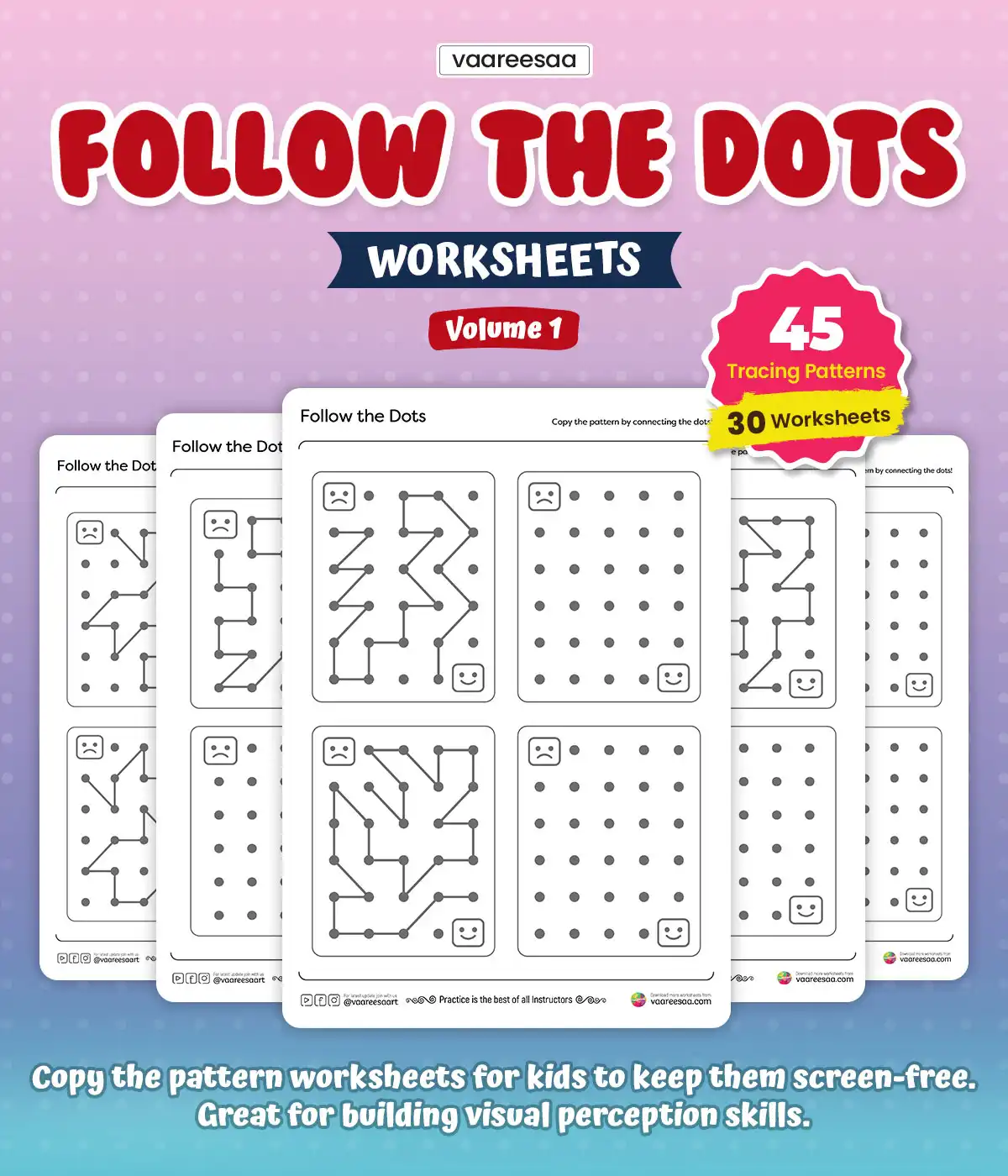 Follow the Dot Worksheets Volume-1