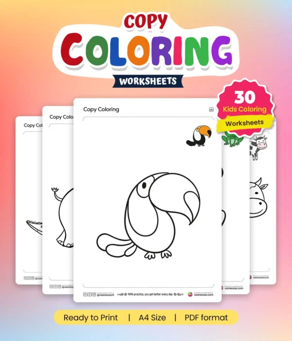 Printable Coloring Pages, Copy Coloring Worksheets | Vaareesaa