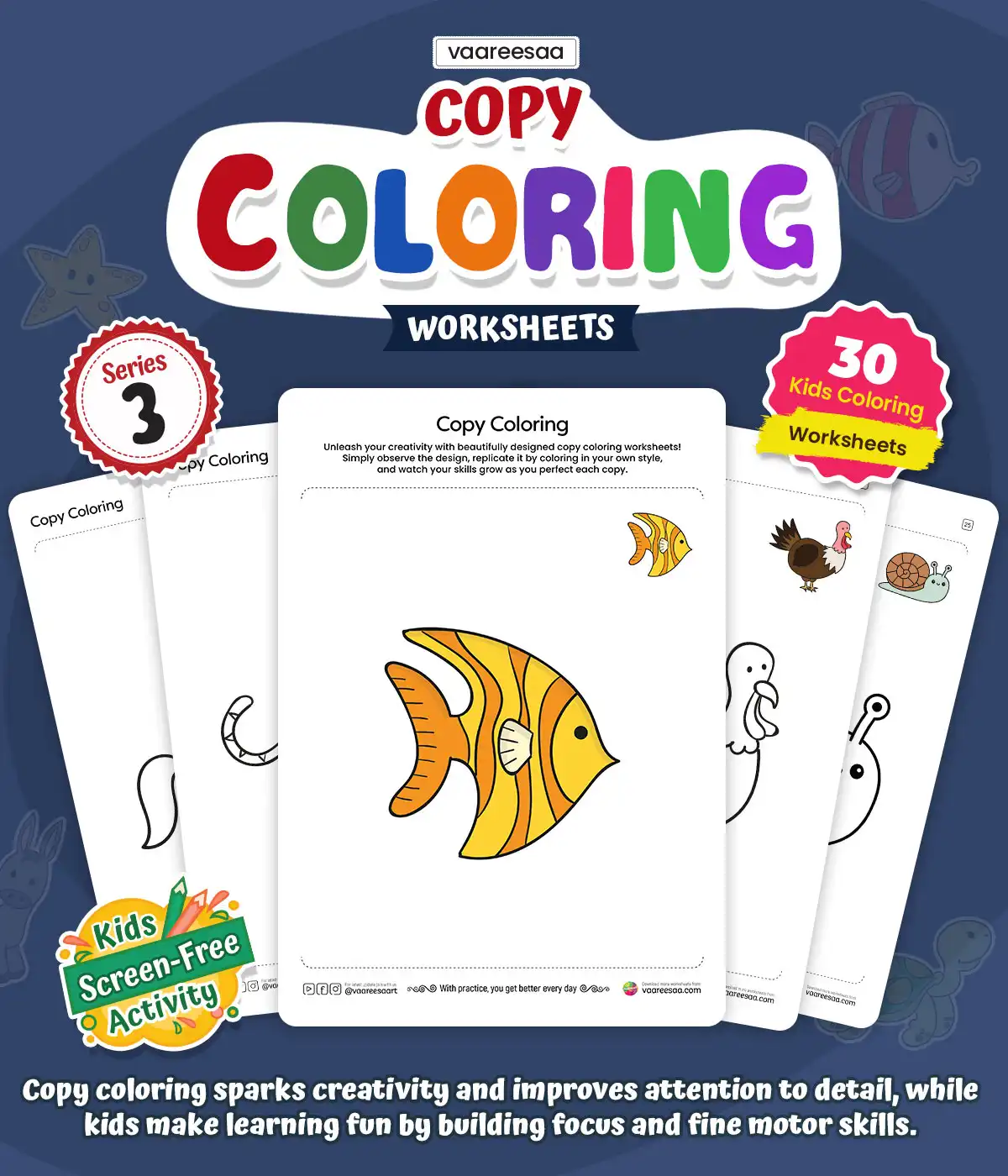 Copy Coloring Worksheets Volume-3