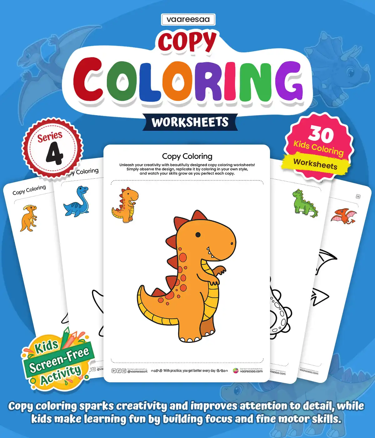 Copy Coloring Worksheets Volume-4
