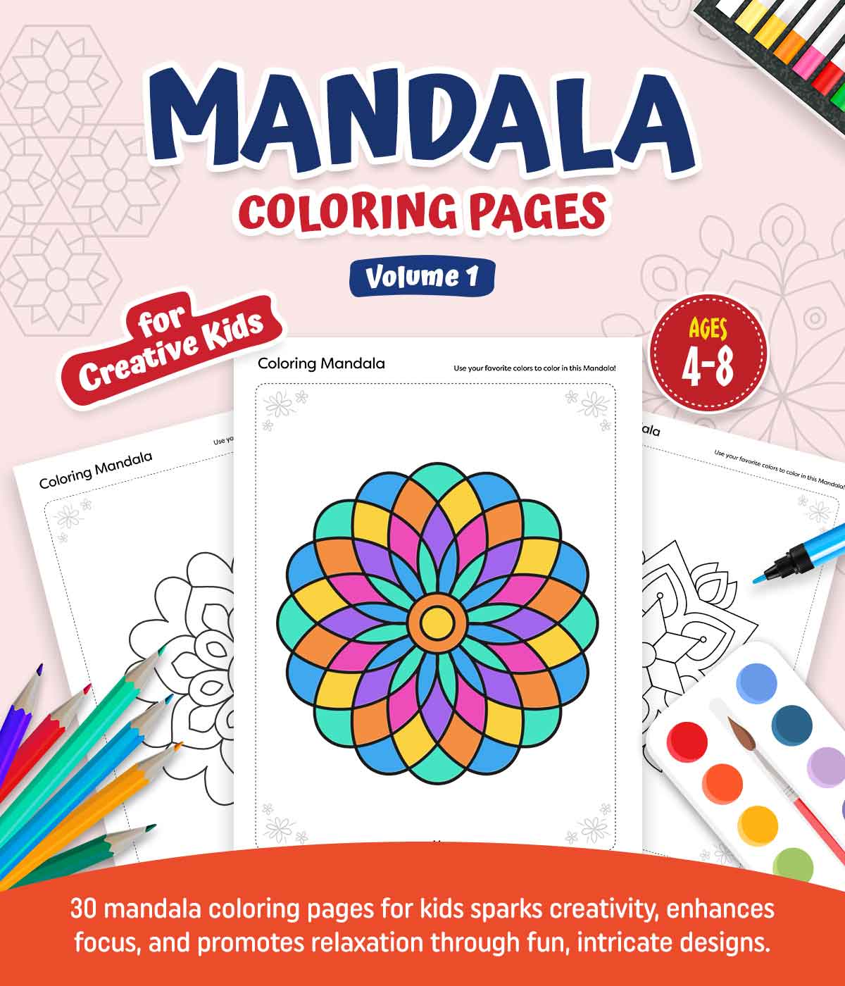 Mandala Coloring Pages Volume-1