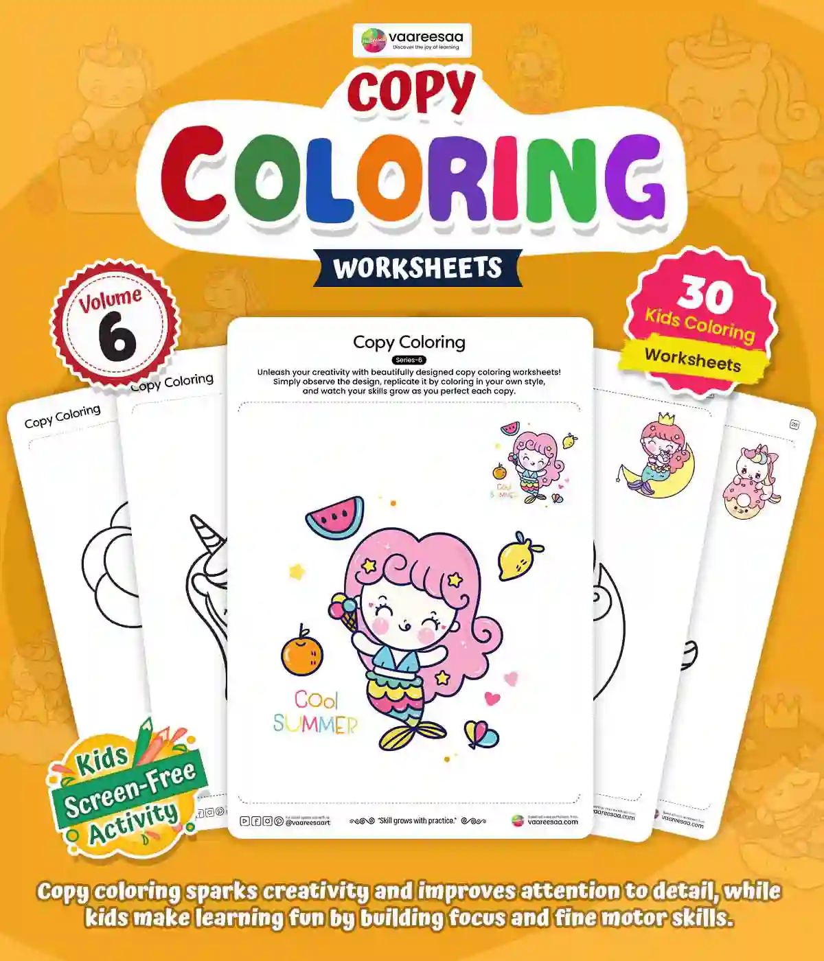 Copy Coloring Worksheets Volume-6