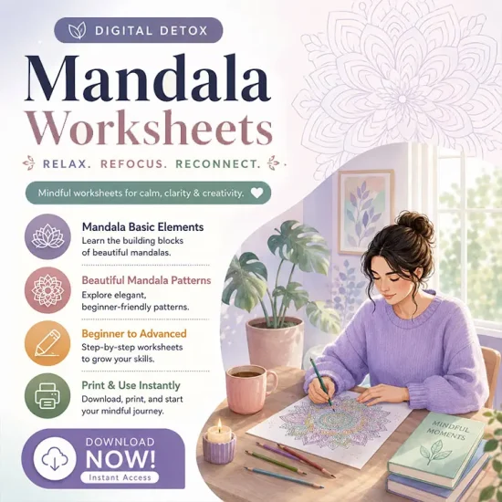 Mandala Pattern Worksheets